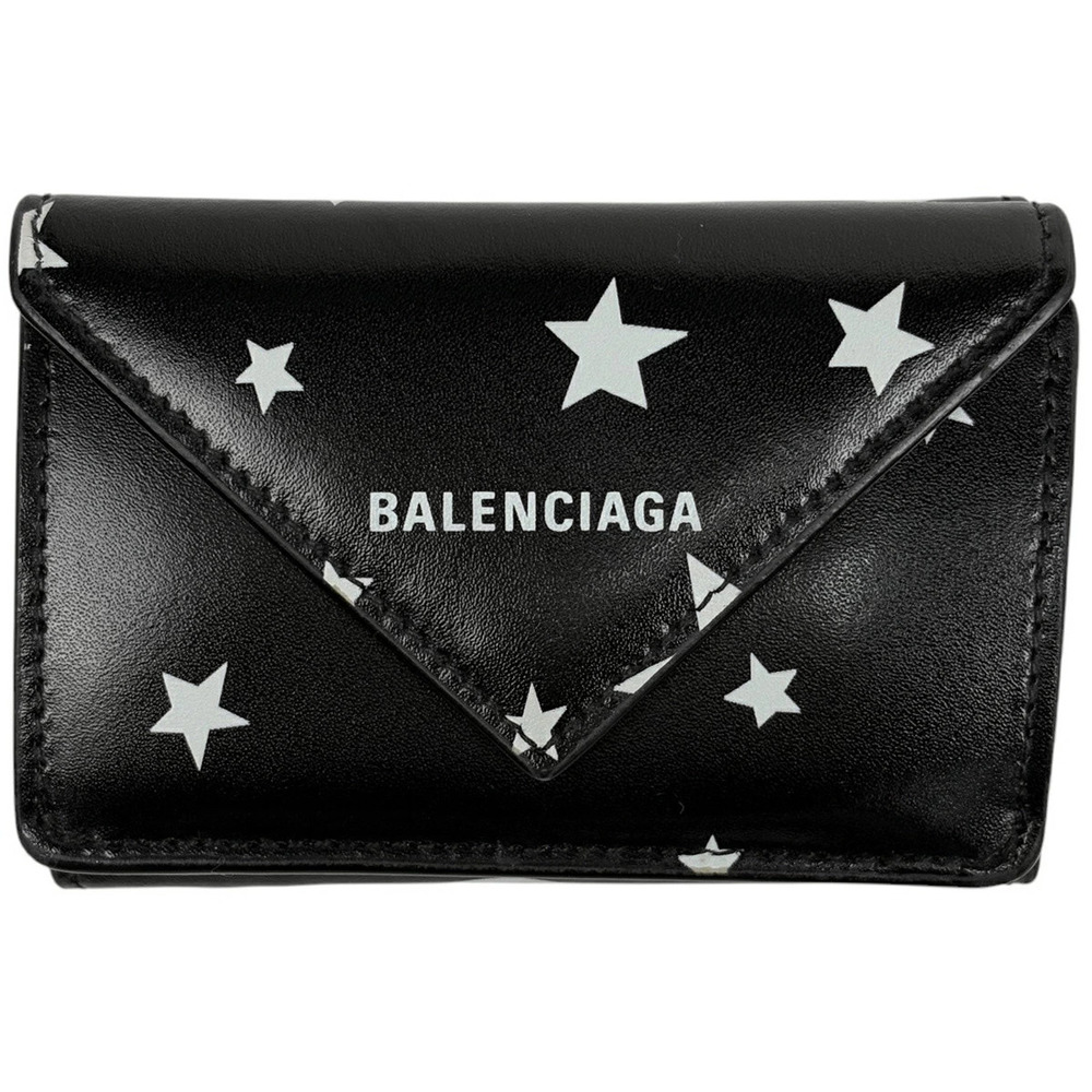 Balenciaga Paper Wallet Leather Black